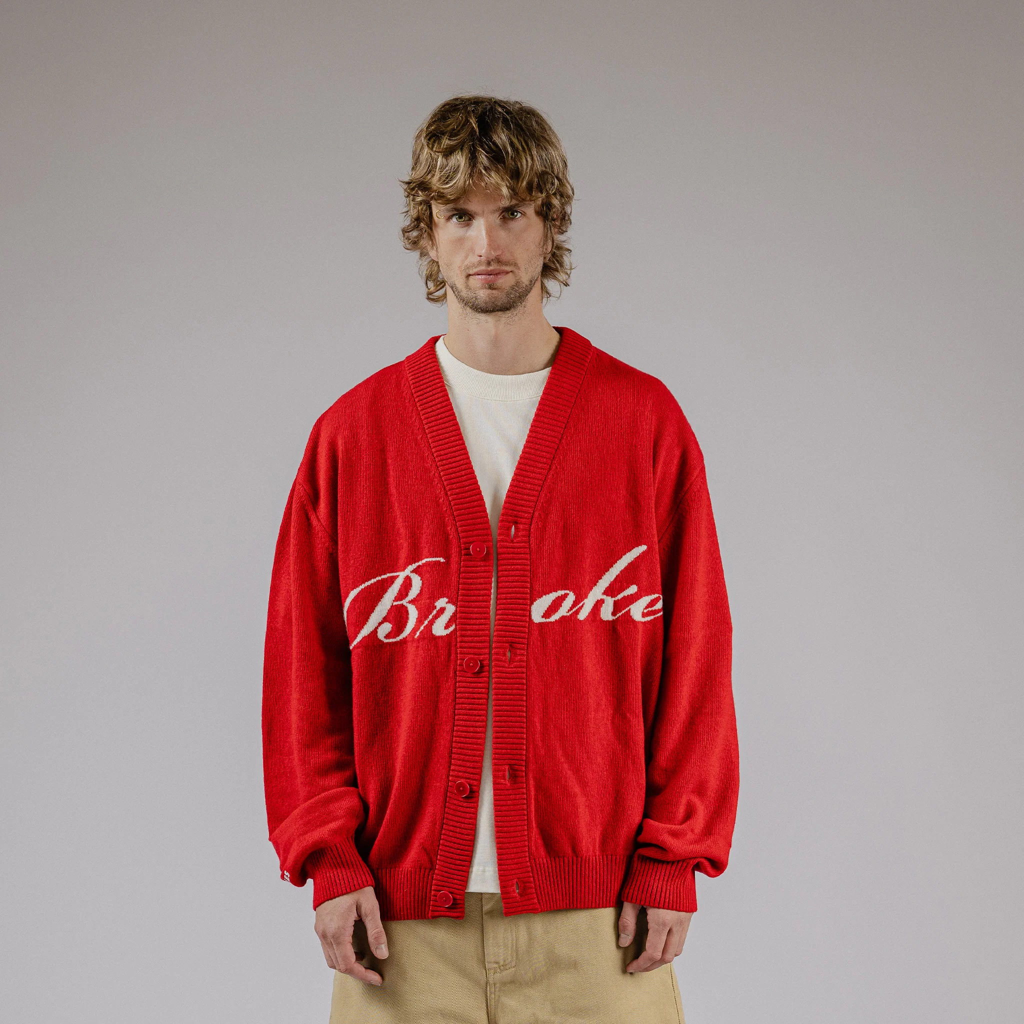 Broke Cardigan - Red - Image 3