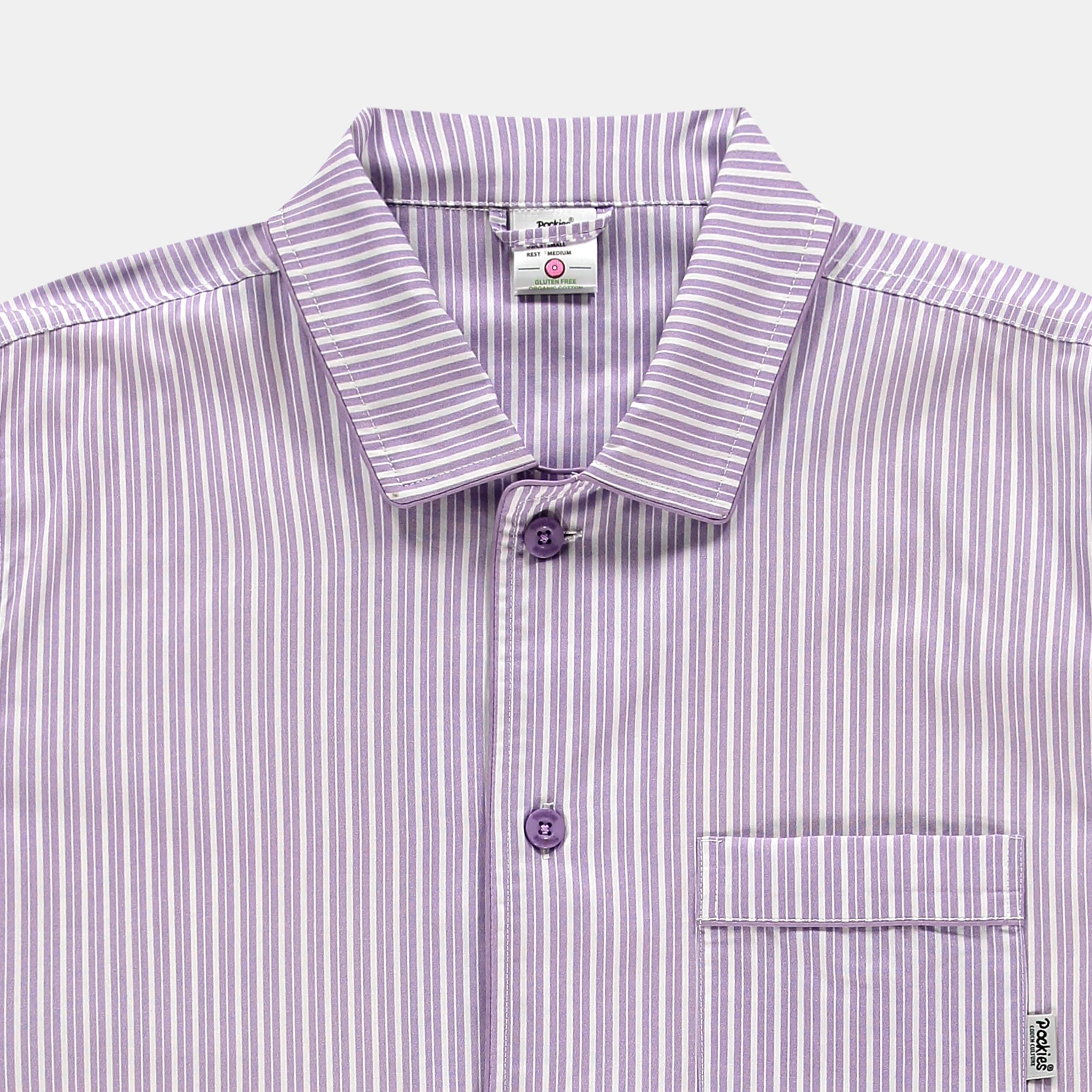 Lavender Stripes Pyjama Shirt - Image 3
