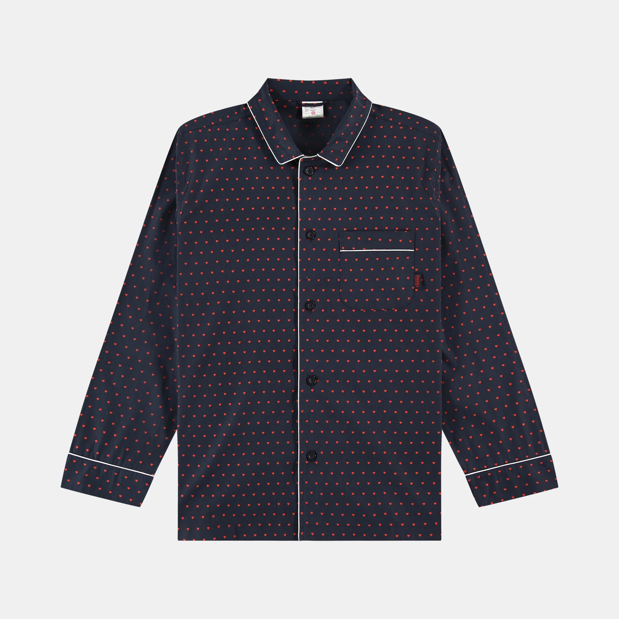 Navy Luv Pyjama Shirt