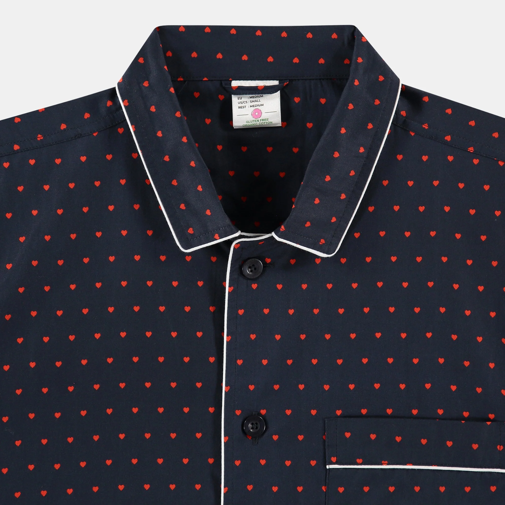Navy Luv Pyjama Shirt - Image 3