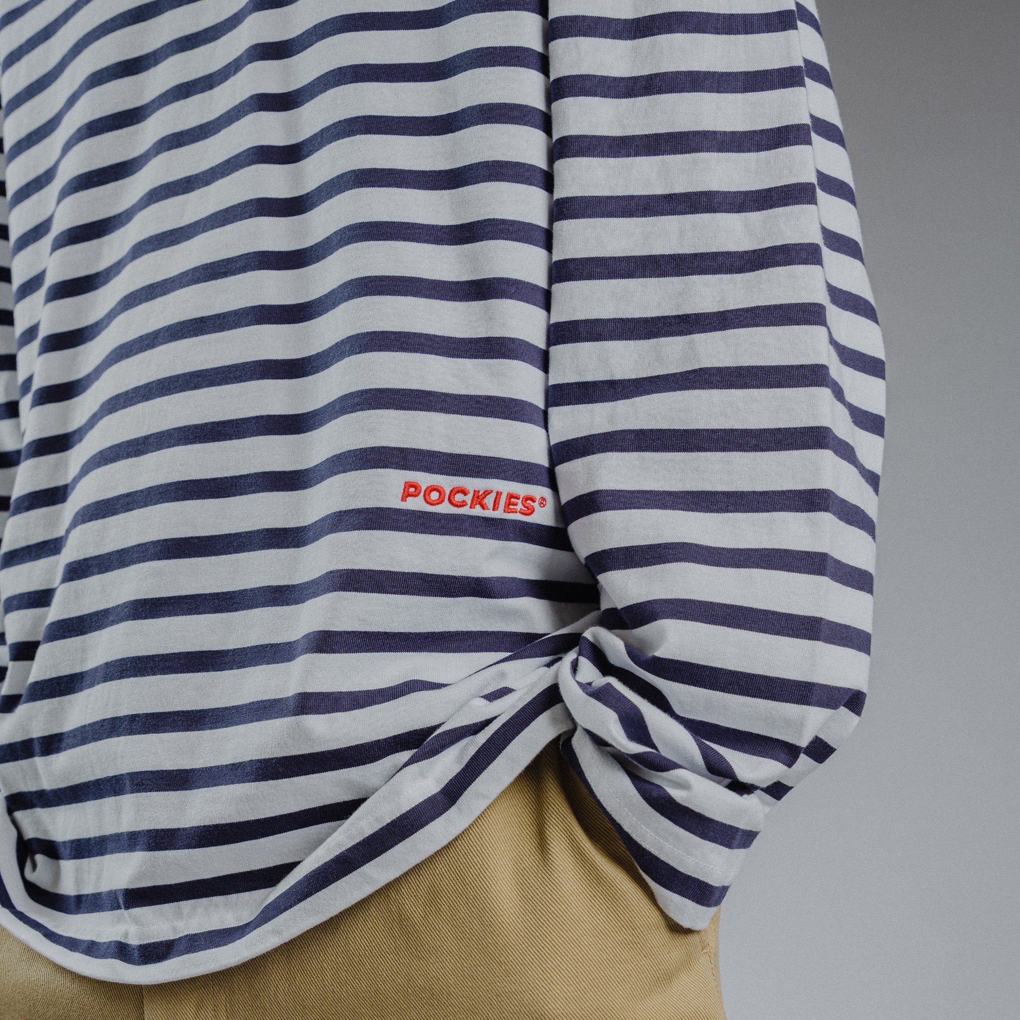 Oversized Boat Neck L/S - Navy - Image 3