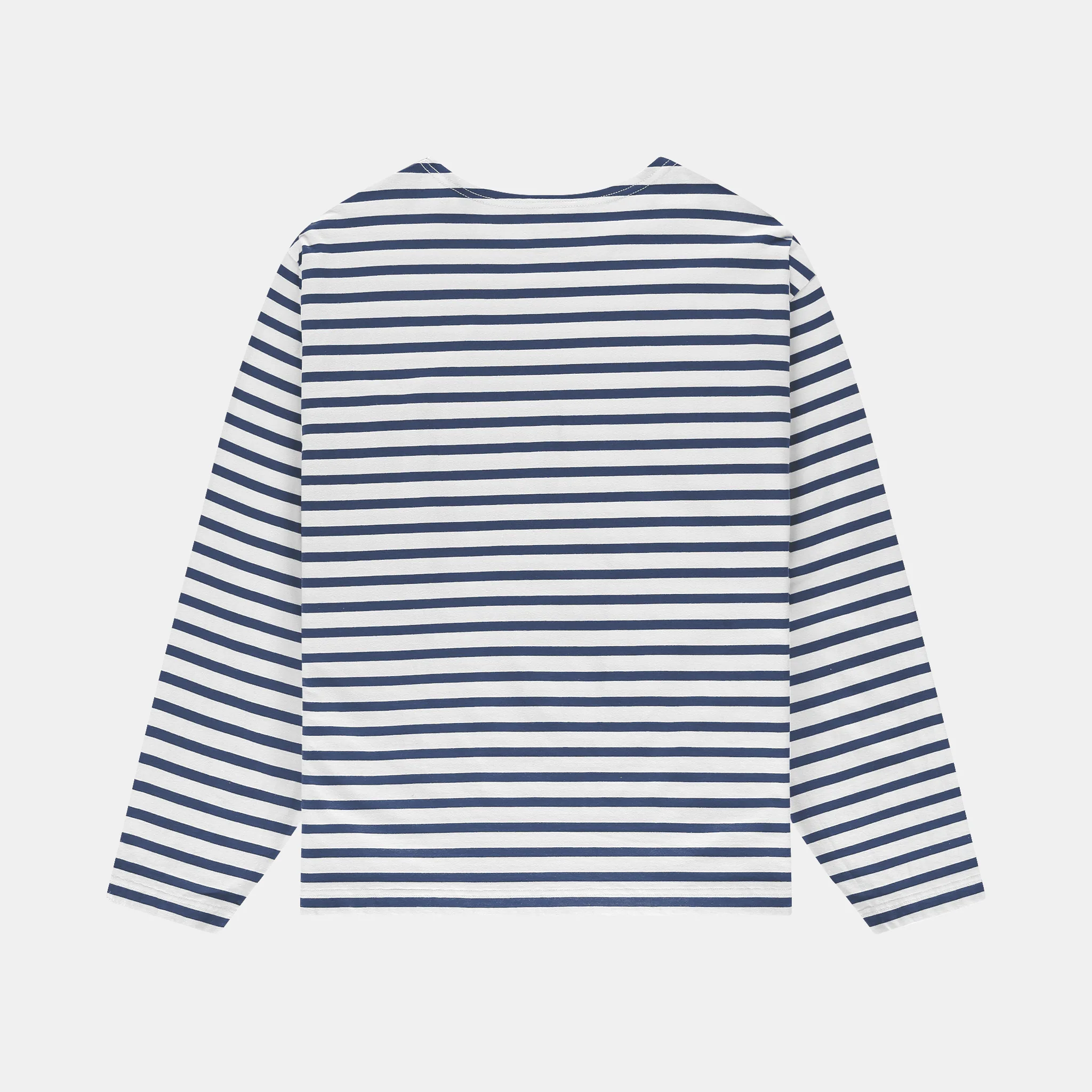 Oversized Boat Neck L/S - Navy - Image 4