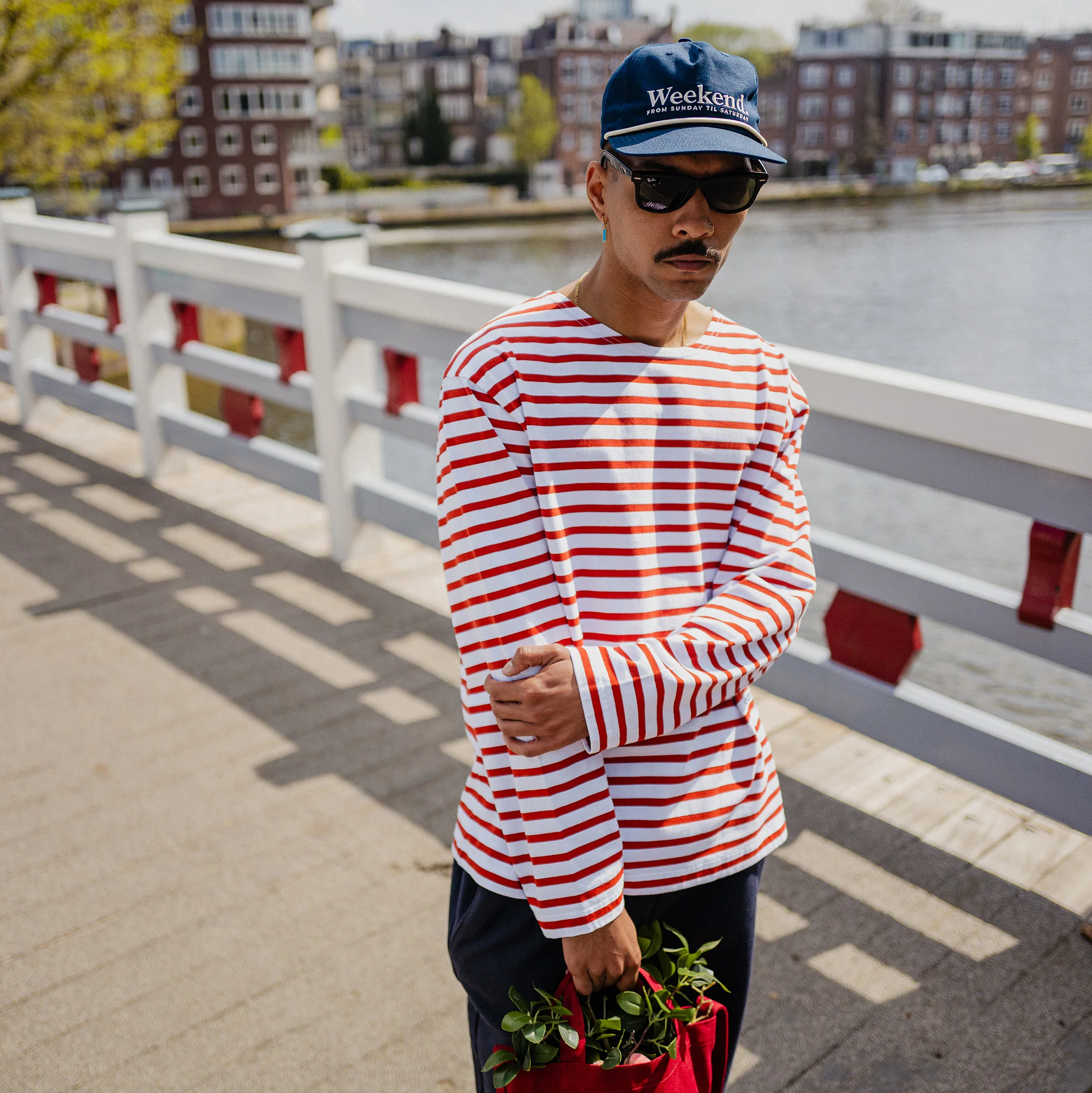 Oversized Boat Neck L/S - Red - Image 3