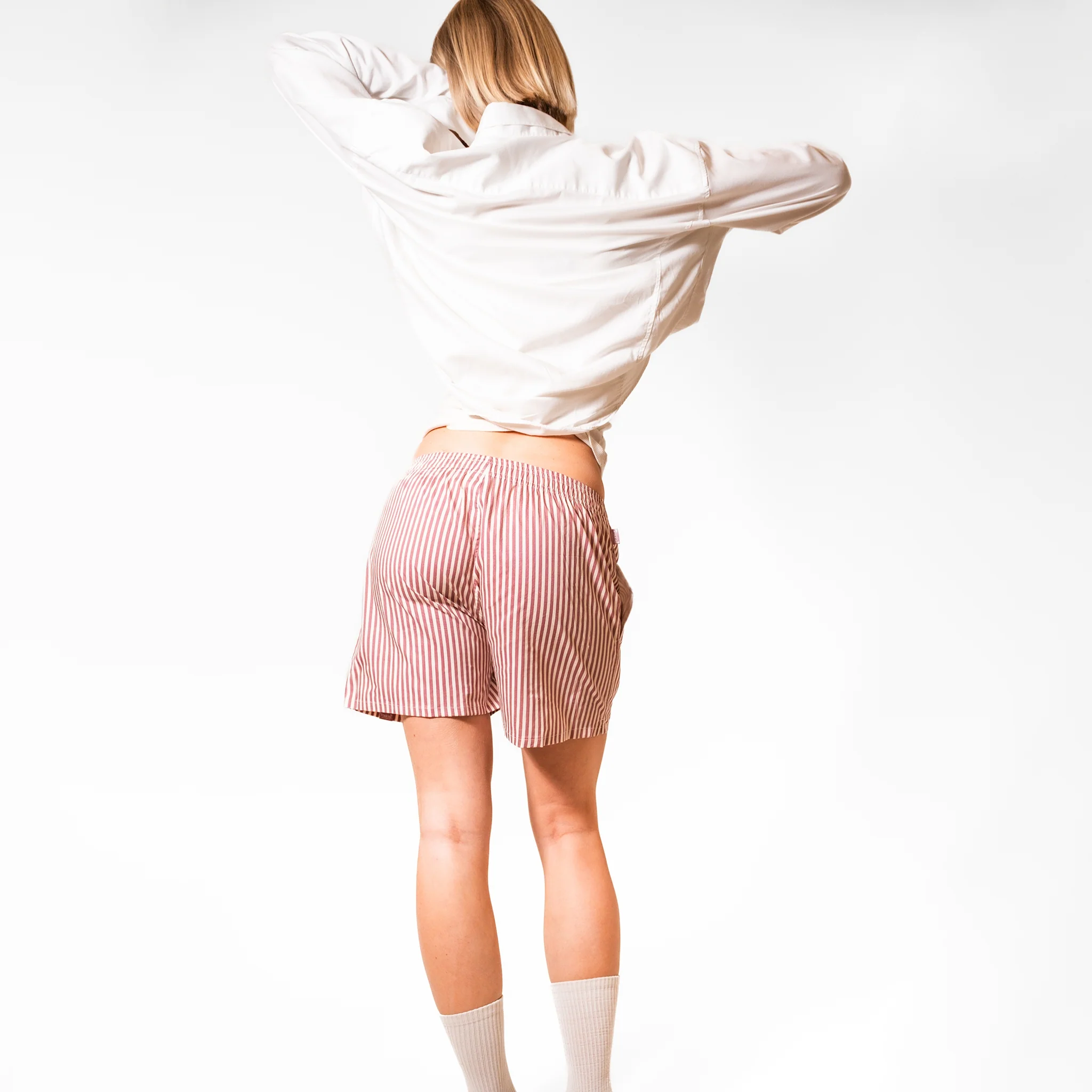 Pink Striped - Boyfriend Boxers - Image 3