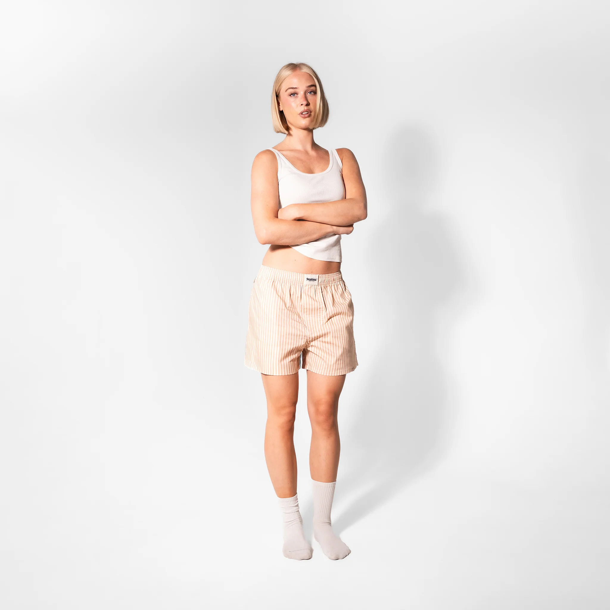 Sand Striped- Boyfriend Boxers - Image 4