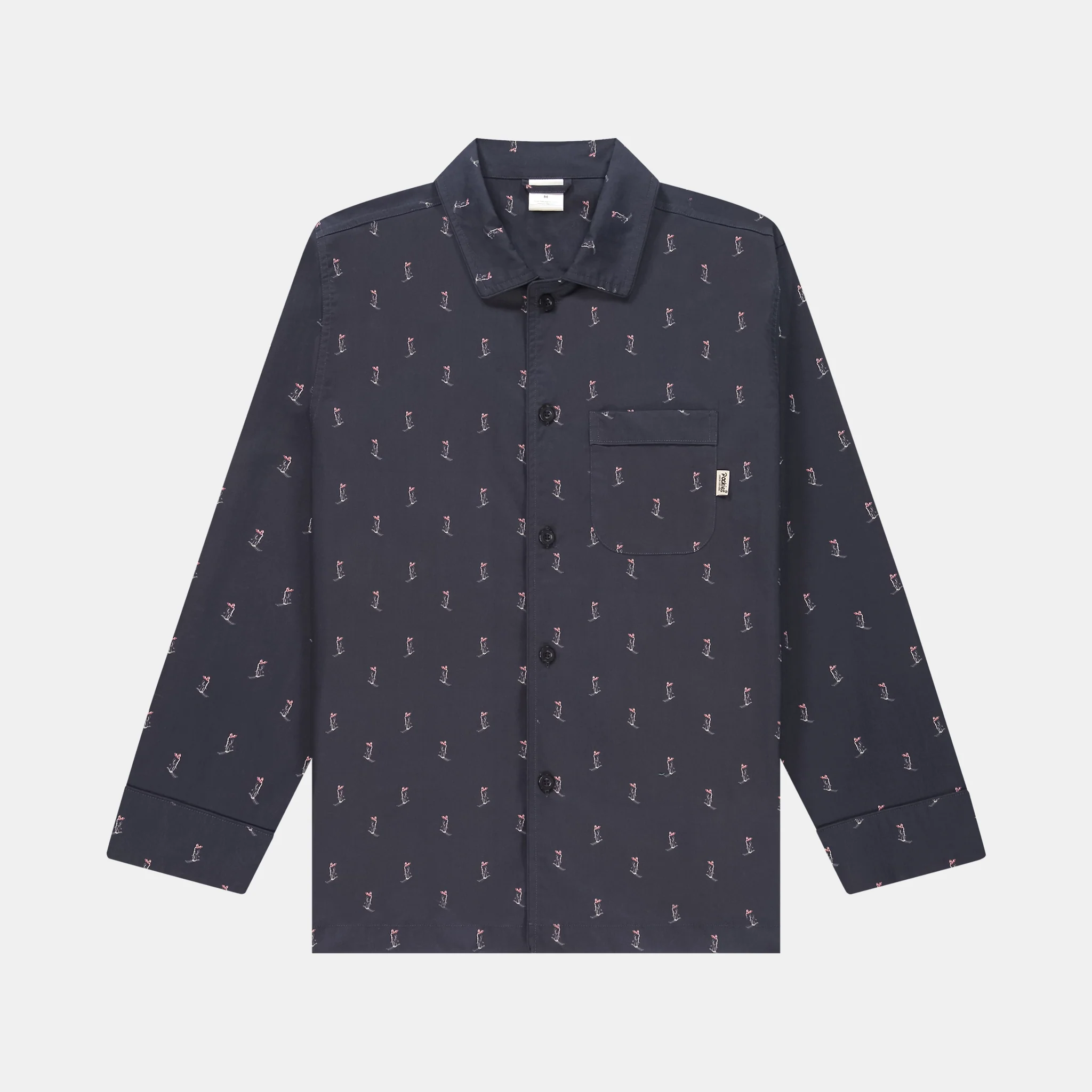 Ski Man Pyjama Shirt - Navy